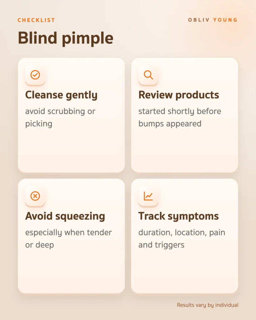 Blind pimple